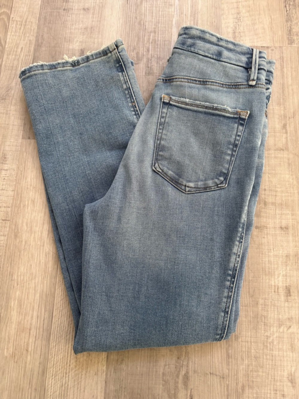 Good American Light Blue Straight Leg Jeans